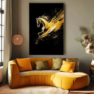 Quadro Stampa su Tela Fiamma Dorata - CupidoDesign