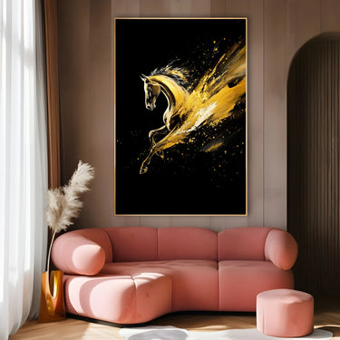 Quadro Stampa su Tela Fiamma Dorata - CupidoDesign
