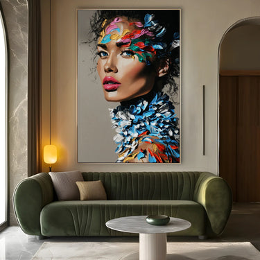 Quadro Stampa su Tela Fiamme Pastello - CupidoDesign