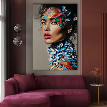Quadro Stampa su Tela Fiamme Pastello - CupidoDesign