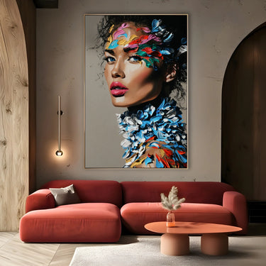 Quadro Stampa su Tela Fiamme Pastello - CupidoDesign