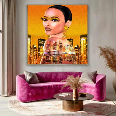 Quadro Stampa su Tela Fiamme d’Oro - CupidoDesign