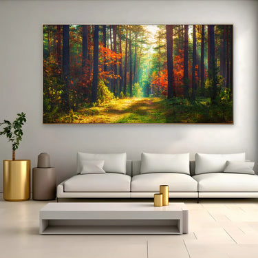 Quadro Stampa su Tela Fiamme di Foglie - CupidoDesign