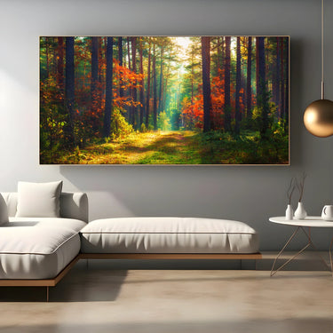 Quadro Stampa su Tela Fiamme di Foglie - CupidoDesign