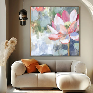 Quadro Stampa su Tela Fior di Loto Rosa - CupidoDesign