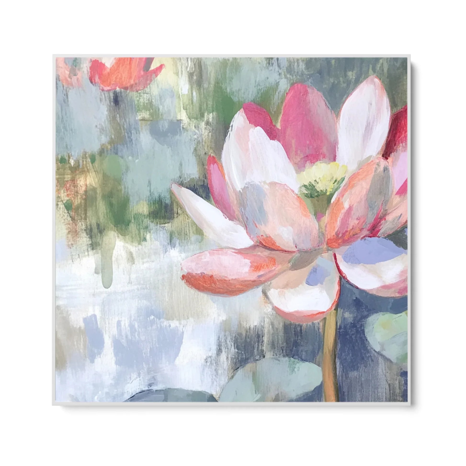 Quadro Stampa su Tela Fior di Loto Rosa - CupidoDesign