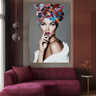 Quadro Stampa su Tela Fiore Astratto - CupidoDesign