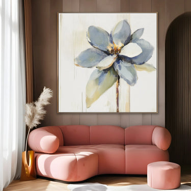 Quadro Stampa su Tela Fiore Grigio - CupidoDesign
