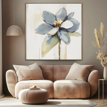Quadro Stampa su Tela Fiore Grigio - CupidoDesign
