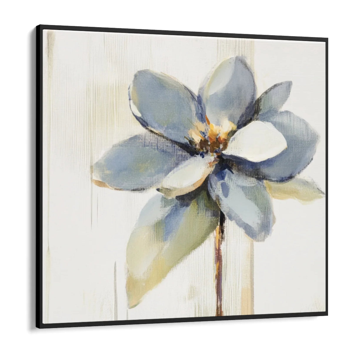 Quadro Stampa su Tela Fiore Grigio - CupidoDesign