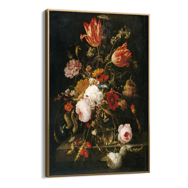 Quadro Stampa su Tela Fiori nel Vaso, Abraham Mignon - CupidoDesign