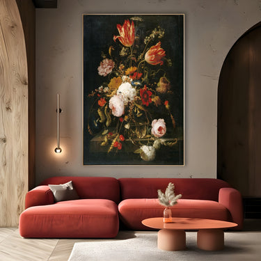 Quadro Stampa su Tela Fiori nel Vaso, Abraham Mignon - CupidoDesign