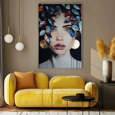 Quadro Stampa su Tela Fiori sulla Pelle - CupidoDesign