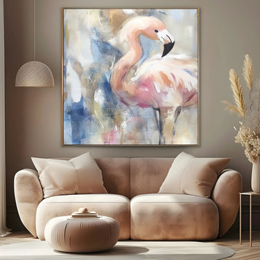 Quadro Stampa su Tela Flamingo in Rosa - CupidoDesign
