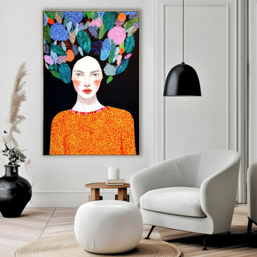 Quadro Stampa su Tela Flusso in Fiore - CupidoDesign