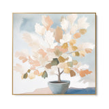 Quadro Stampa su Tela Foglie Beige - CupidoDesign