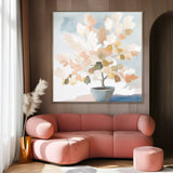Quadro Stampa su Tela Foglie Beige - CupidoDesign