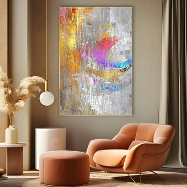 Quadro Stampa su Tela Frattura Dorata - CupidoDesign