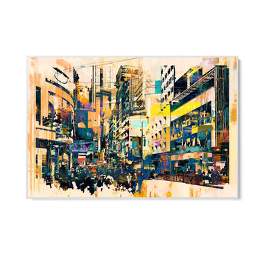 Quadro Stampa su Tela Frenesia urbana - CupidoDesign