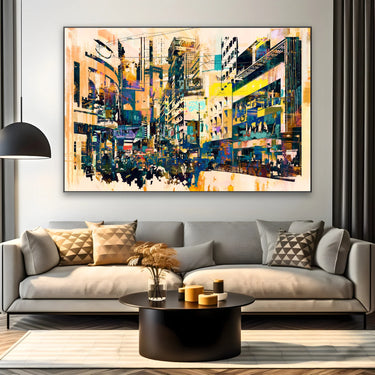 Quadro Stampa su Tela Frenesia urbana - CupidoDesign