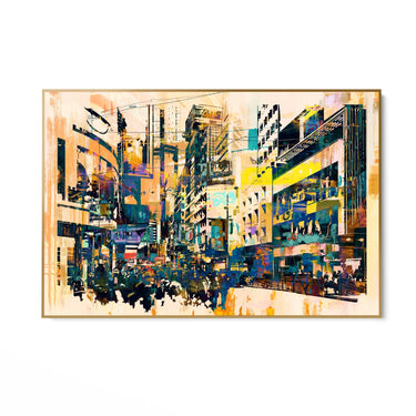 Quadro Stampa su Tela Frenesia urbana - CupidoDesign