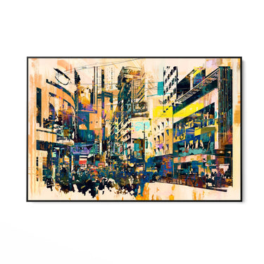 Quadro Stampa su Tela Frenesia urbana - CupidoDesign