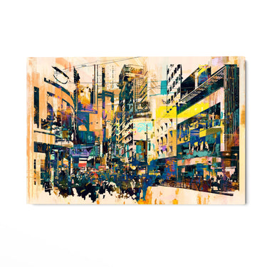 Quadro Stampa su Tela Frenesia urbana - CupidoDesign