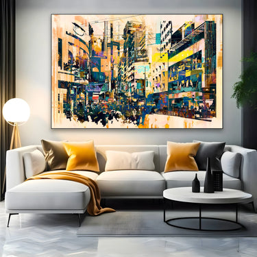 Quadro Stampa su Tela Frenesia urbana - CupidoDesign