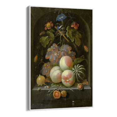 Quadro Stampa su Tela Frutta e Fiori, Abraham Mignon - CupidoDesign