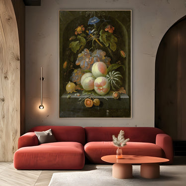 Quadro Stampa su Tela Frutta e Fiori, Abraham Mignon - CupidoDesign