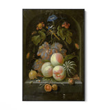 Quadro Stampa su Tela Frutta e Fiori, Abraham Mignon - CupidoDesign