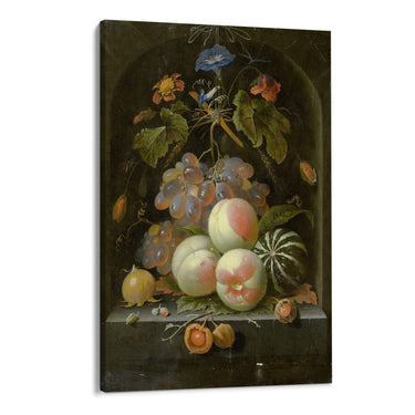 Quadro Stampa su Tela Frutta e Fiori, Abraham Mignon - CupidoDesign