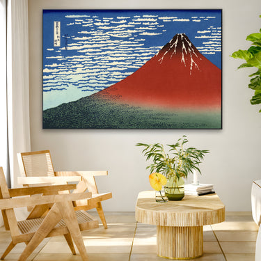 Quadro Stampa su Tela Fuji Rosso, Katsushika Hokusai - CupidoDesign