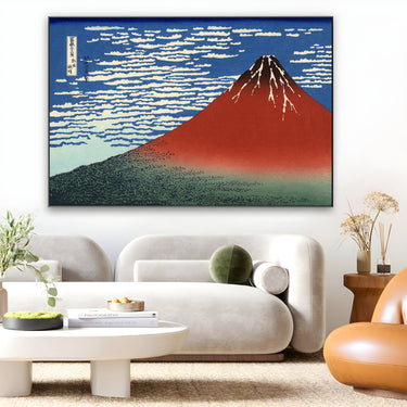 Quadro Stampa su Tela Fuji Rosso, Katsushika Hokusai - CupidoDesign