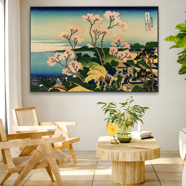 Quadro Stampa su Tela Fuji da Gotenyama sulla Tōkaidō a Shinagawa, Katsushika Hokusai - CupidoDesign