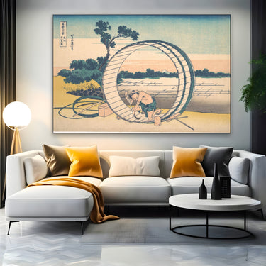 Quadro Stampa su Tela Fujimigahara nella provincia di Owari, Katsushika Hokusai - CupidoDesign