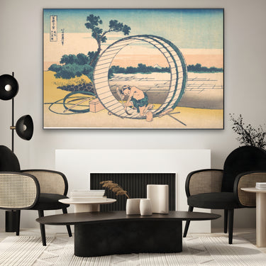 Quadro Stampa su Tela Fujimigahara nella provincia di Owari, Katsushika Hokusai - CupidoDesign