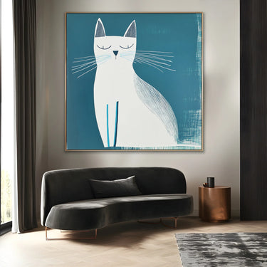 Quadro Stampa su Tela Gatto Leggero - CupidoDesign