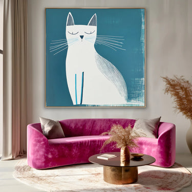 Quadro Stampa su Tela Gatto Leggero - CupidoDesign