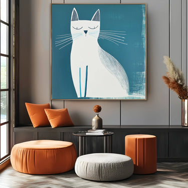 Quadro Stampa su Tela Gatto Leggero - CupidoDesign