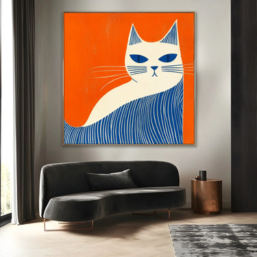 Quadro Stampa su Tela Gatto Solare - CupidoDesign