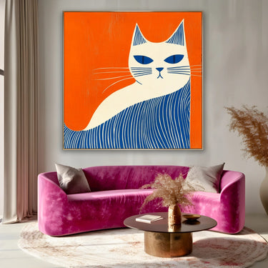 Quadro Stampa su Tela Gatto Solare - CupidoDesign