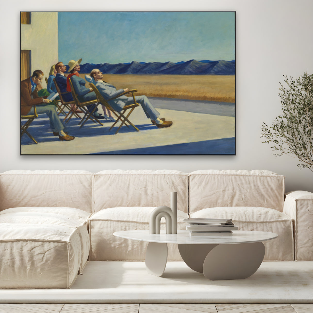 Quadro Stampa su Tela Gente al sole, Edward Hopper - CupidoDesign