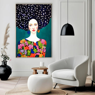 Quadro Stampa su Tela Chioma Floreale - CupidoDesign
