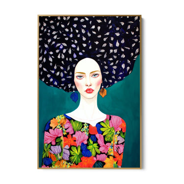 Quadro Stampa su Tela Chioma Floreale - CupidoDesign