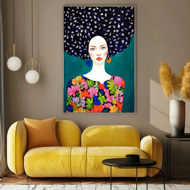 Quadro Stampa su Tela Chioma Floreale - CupidoDesign