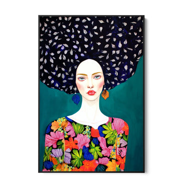 Quadro Stampa su Tela Chioma Floreale - CupidoDesign