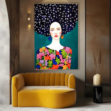 Quadro Stampa su Tela Chioma Floreale - CupidoDesign