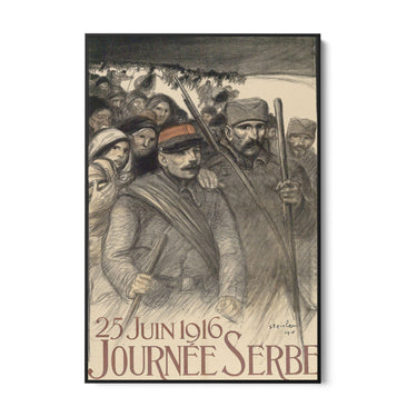 Quadro Stampa su Tela Giorno della Serbia, Théophile Steinlen - CupidoDesign