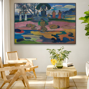 Quadro Stampa su Tela Giorno di Dio, Paul Gauguin - CupidoDesign